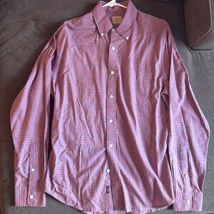 Faherty Button Down Shirt Red / Blue Medium